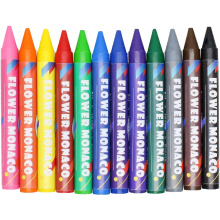 wholesale Toddlers Non Toxic custom 12 color rainbow Learning Kid Drawing Palm Crayon-blue For Children crayon box packaging